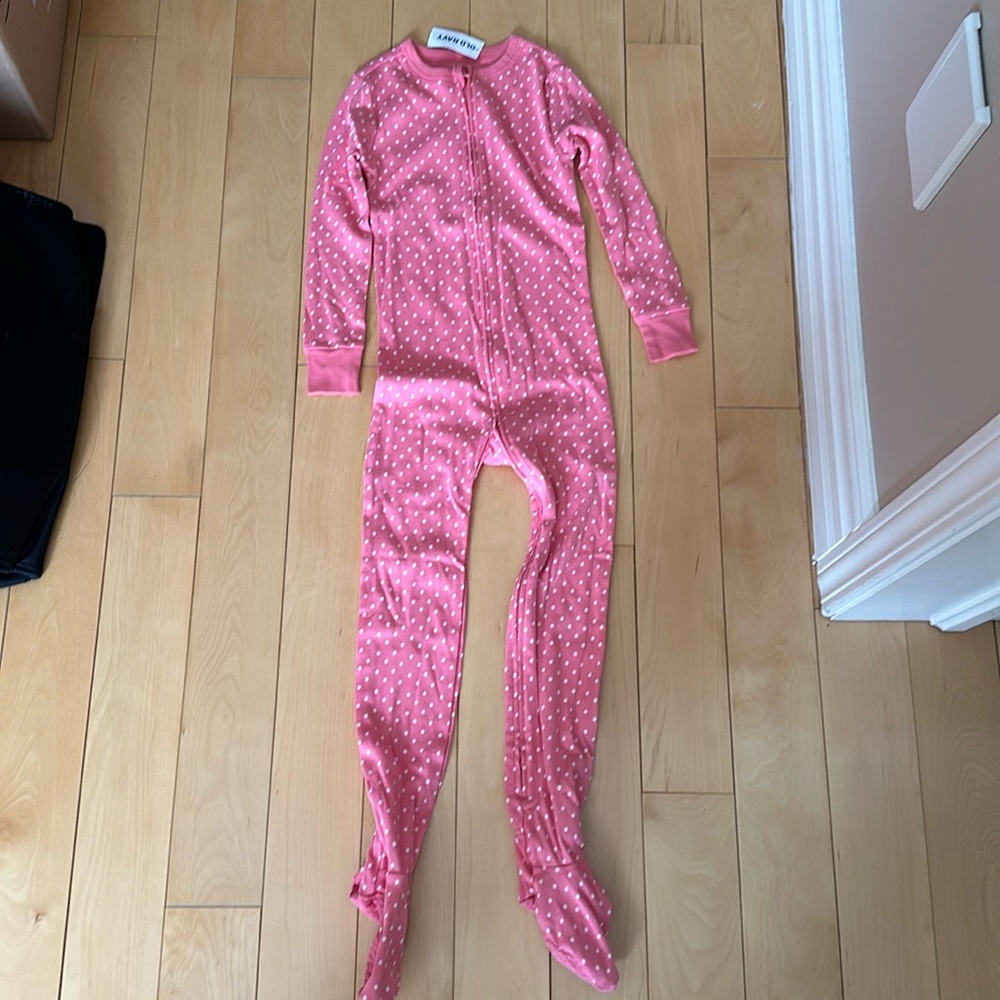 Lot of 3 pink polka dot pajamas - size 5t